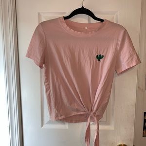 Low tie cactus shirt